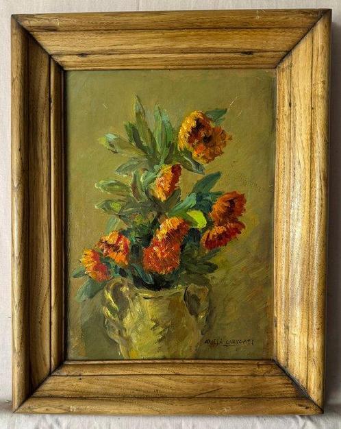 Angela Carugati (1881-1977) - Fiori, Antiek en Kunst, Kunst | Schilderijen | Klassiek