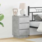 vidaXL Nachtkastje met lade Beton Grijs 39 x 34.5 x 65 cm, Minder dan 45 cm, Verzenden, Nieuw, 55 tot 70 cm
