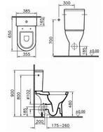 Duoblokpot Diepspoel Verhoogd Zonder Reservoir 48Cm Hoog, Doe-het-zelf en Verbouw, Sanitair, Nieuw, Ophalen of Verzenden