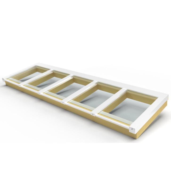 Zelfbouw lichtstraat 5 vak lessenaarsdak 4420x1100mm-Gelaagd, Doe-het-zelf en Verbouw, Overige Doe-het-zelf en Verbouw, Nieuw