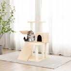 vidaXL Kattenmeubel met sisal krabpalen 82 cm crèmekleurig, Dieren en Toebehoren, Verzenden, Nieuw