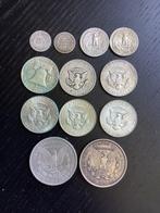 Verenigde Staten. A Lot of 12x USA Silver Coins 1887-1969