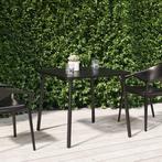 vidaXL Tuintafel 80x80x71 cm staal antracietkleurig, Tuin en Terras, Verzenden, Nieuw, Metaal