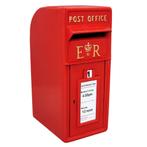 Engelse brievenbus - Rood - 24x37x57 cm, Nieuw, IJzer, Verzenden