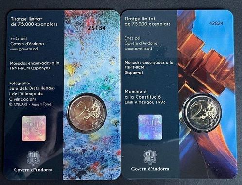 Andorra. 2 Euro 2018 Constitution + Human Rights (2, Postzegels en Munten, Munten | Europa | Euromunten