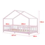 Kinderbed Treviolo met uitvalbeveiliging 90x200 cm roze en w, Verzenden, Nieuw