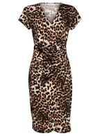 Jurk Luipaard Bruin L (40), Kleding | Dames, Jurken, Verzenden, Nieuw