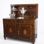 Buffetkast - Mahonie, Marquetry, Tin, Antiek en Kunst