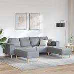 vidaXL Bankstel Lichtgrijs Stof, Huis en Inrichting, Banken | Bankstellen, Verzenden, Nieuw, Stof, 150 tot 200 cm