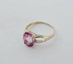 Zonder Minimumprijs - Ring - 9 kt. Geel goud - Roze, Sieraden, Tassen en Uiterlijk, Nieuw