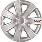 Wieldoppen  VR 16-inch zilver/carbon-look/logo, Auto diversen, Wieldoppen, Verzenden, Nieuw