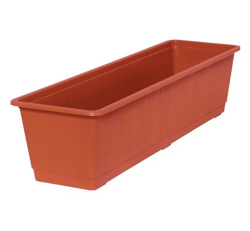 Balkonbak - 60 cm / Terracotta, Tuin en Terras, Planten | Tuinplanten, Ophalen of Verzenden