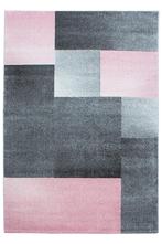 Modern Vloerkleed | Lucca | Blokken | Roze | 240x340 cm, Huis en Inrichting, Stoffering | Tapijten en Kleden, Verzenden, Nieuw