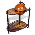 vidaXL Globebar vrijstaand eucalyptushout, Huis en Inrichting, Woonaccessoires | Wijnrekken, Verzenden, Nieuw