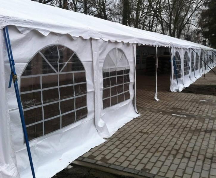 Professionele Partytent PVC 8x12x2,2 mtr in Wit (8x12 meter), Tuin en Terras, Partytenten, Partytent, Nieuw, 2 meter of meer, Verzenden
