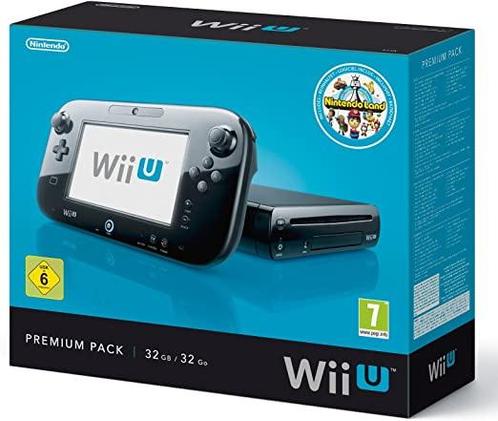 Wii U Console 32GB Zwart + Gamepad (Premium Pack in Doos), Spelcomputers en Games, Spelcomputers | Nintendo Wii U, Zo goed als nieuw