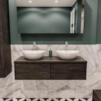 Badkamermeubel BWS Madrid Dark Brown 120 cm met Topblad en, Ophalen of Verzenden, Nieuw, Bad