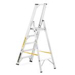 Ladder - Huishoudtrap - 5 treden - aluminium - 52x106x170 cm, Ophalen of Verzenden, Nieuw