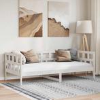 vidaXL Slaapbank massief grenenhout wit 90x190 cm, Huis en Inrichting, 90 cm, Eenpersoons, Verzenden, Wit