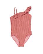 HEMA Kinderbadpak seersucker donkerroze, Verzenden, Nieuw
