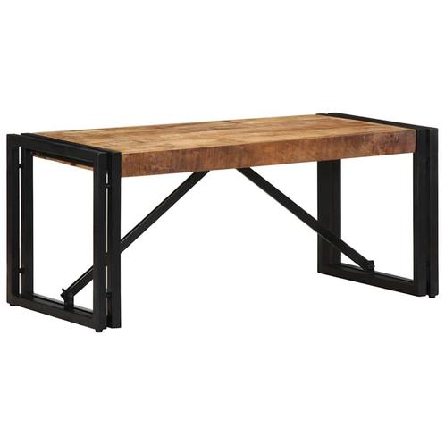 vidaXL Salontafel 80x40x35 cm massief ruw mangohout, Huis en Inrichting, Tafels | Salontafels, 50 tot 100 cm, Nieuw, Overige houtsoorten