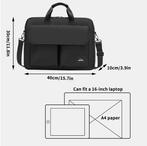 Slim Laptop Aktetas 15,7 inch met Schouderband en Handvat, Verzenden, Nieuw