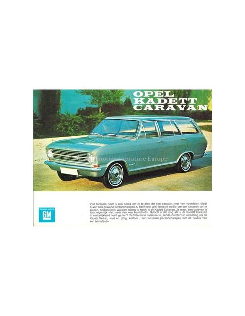 1967 OPEL KADETT B CARAVAN BROCHURE NEDERLANDS, Boeken, Auto's | Folders en Tijdschriften, Opel