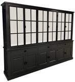 Buffetkast Soest antraciet met stalen deuren 300cm, Ophalen of Verzenden, Nieuw