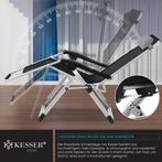 Tuinstoel - Ligstoel - Verstelbaar - Opvouwbaar - Grijs - KE, Tuin en Terras, Verzenden, Zo goed als nieuw