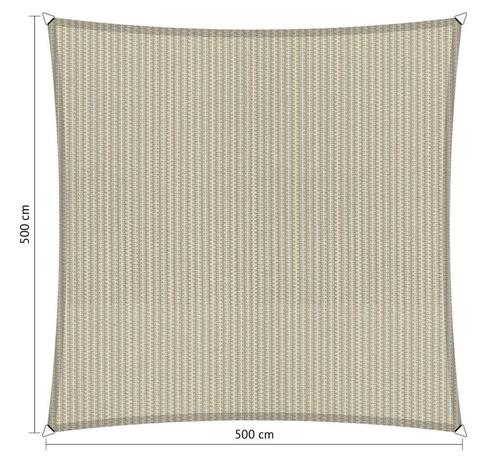 Schaduwdoek vierkant 5x5 Sahara sand, Tuin en Terras, Schaduwdoeken, Nieuw, Ophalen of Verzenden