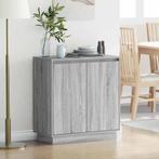 vidaXL Dressoir met LED in Grijs Sonoma - 71 x 34,5 x 75 cm,, Huis en Inrichting, Minder dan 45 cm, Verzenden, Nieuw, 70 cm of meer