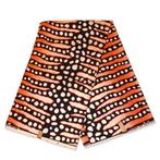 Afrikaanse stof - Zwart Oranje Mud cloth / Bogolan stripes -, Hobby en Vrije tijd, Ophalen of Verzenden, Nieuw