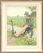 Arie Zwart (1903-1981), ‘Overloopje bij Gouda’, Antiek en Kunst