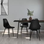 Zwarte Design Stoelen (4) | Retourdeal met korting!, Huis en Inrichting, Stoelen, Ophalen of Verzenden, Nieuw, Zwart, Vier