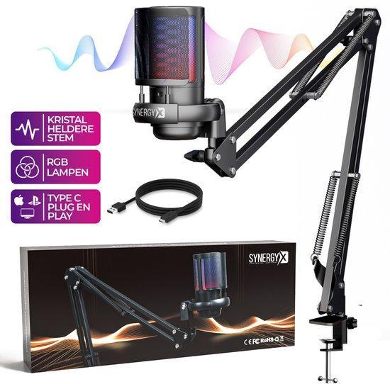 2dekans | SynergyX SonicFlex Pro Microfoon - USB Gaming, Muziek en Instrumenten, Microfoons, Zo goed als nieuw, Ophalen of Verzenden