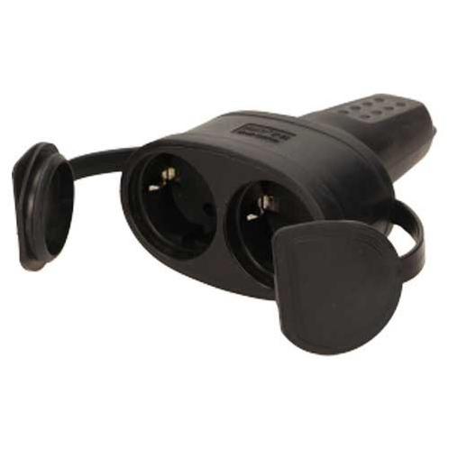 DUO Stekker rubber waterdicht - 230V, Doe-het-zelf en Verbouw, Elektra en Kabels, Stopcontact, Nieuw, Ophalen of Verzenden