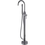 Vrijstaande Badkraan - Leoni - 110.9cm - Handdoucheset - RVS, Ophalen of Verzenden, Nieuw