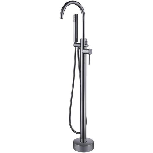Vrijstaande Badkraan - Leoni - 110.9cm - Handdoucheset - RVS, Doe-het-zelf en Verbouw, Sanitair, Nieuw, Ophalen of Verzenden