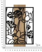 WANDPANEEL LOTUS IJZER EN HOUT CM 60X2X90, Huis en Inrichting, Ophalen of Verzenden, Nieuw