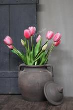 Namaak boeket Tulpen fuchsia 43 cm, Huis en Inrichting, Nieuw, Ophalen of Verzenden