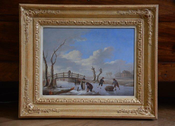 Hendrik Willem Schweickhardt (1747-1797) - IJsgezicht, Antiek en Kunst, Kunst | Schilderijen | Klassiek