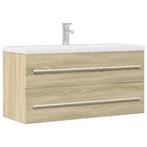 vidaXL Wastafelkast 100x38,5x48 cm spaanplaat sonoma, Verzenden, Nieuw, Minder dan 100 cm