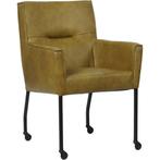 Set van 10 Leren eetkamerstoelen Lucky - Granada Olive, Huis en Inrichting, Stoelen, Ophalen of Verzenden, Nieuw, Leer