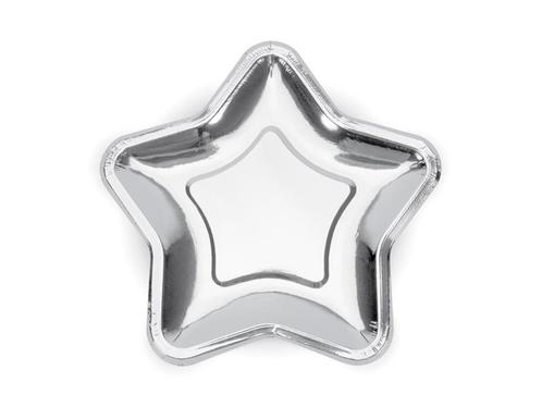 Zilveren Bordjes 18cm 6st, Hobby en Vrije tijd, Feestartikelen, Nieuw, Verzenden
