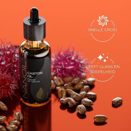 Nanoil Castor Oil - 50ml, Sieraden, Tassen en Uiterlijk, Uiterlijk | Haarverzorging, Nieuw, Ophalen of Verzenden