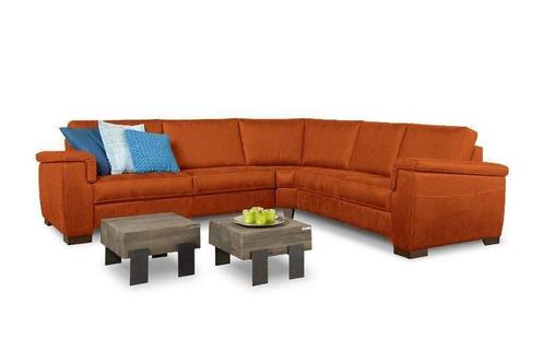Hoekbankstel Elsen - hoekbanken - Cognac, Huis en Inrichting, Banken | Sofa's en Chaises Longues, Nieuw, Stof