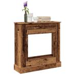 vidaXL Haardombouw 90x30x90 cm bewerkt hout oud houtkleurig, Huis en Inrichting, Haarden, Verzenden, Nieuw