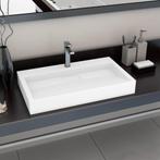 vidaXL Wastafel 80x46x11 cm mineraal gegoten/marmer gegoten, Verzenden, Nieuw