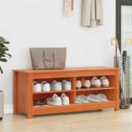 vidaXL Schoenenbank Wasbruin 110 x 38 x 45.5 cm Massief, Verzenden, Nieuw
