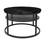Salontafel Delhi Zwart Mangohout Rond ø70 cm, Verzenden, Nieuw